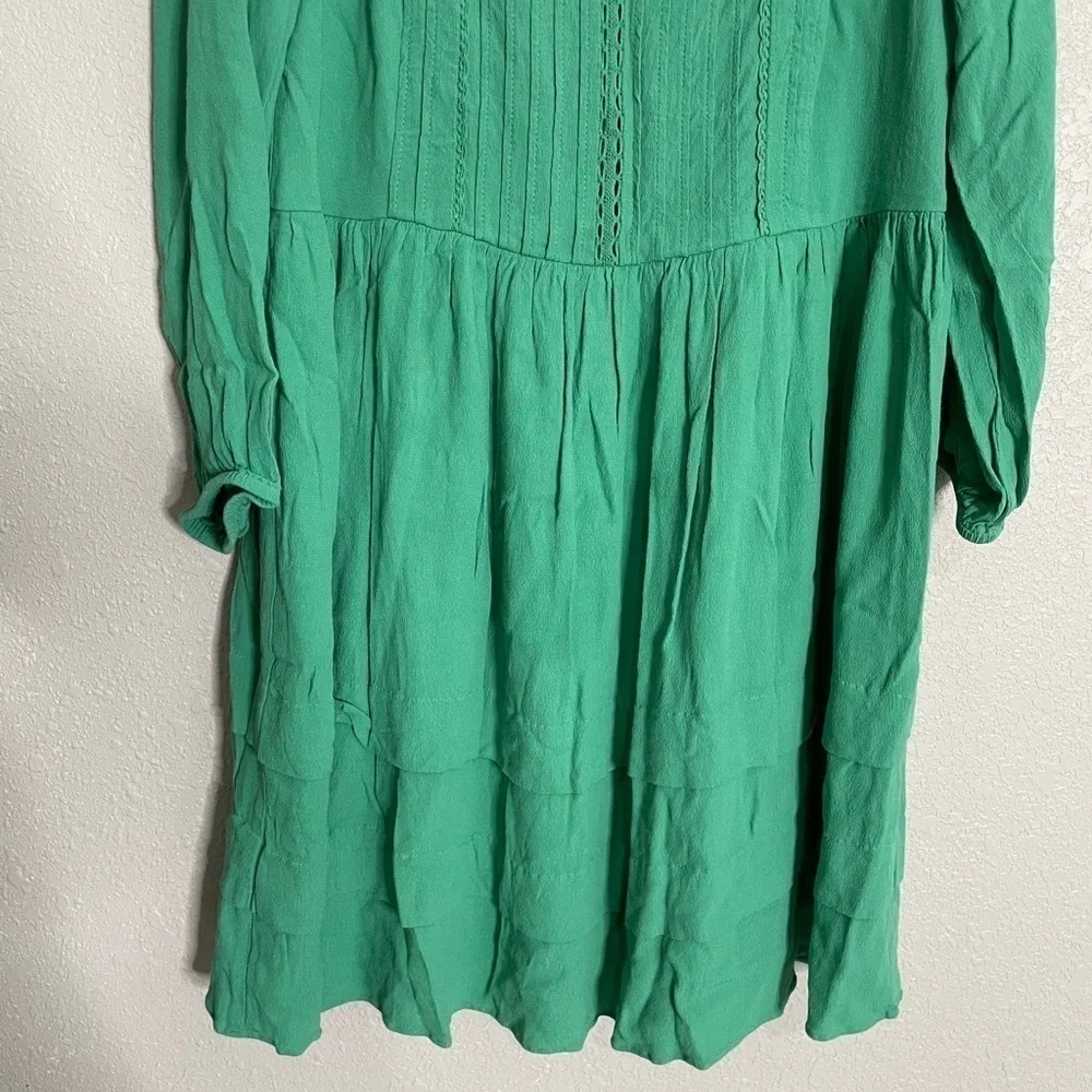 Ann Taylor Green Boho Dress 0